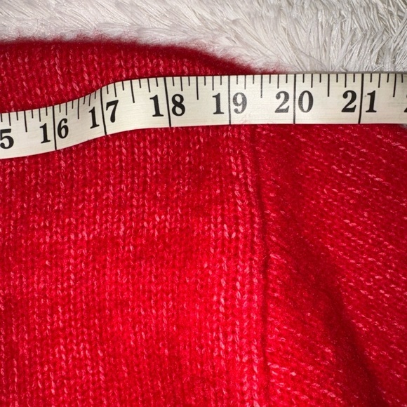 BRUMS MILANO Vibrant Red Crew Neck Sweater, cropped, made in Italy🇮🇹, size 14 /S - Picture 8 of 12